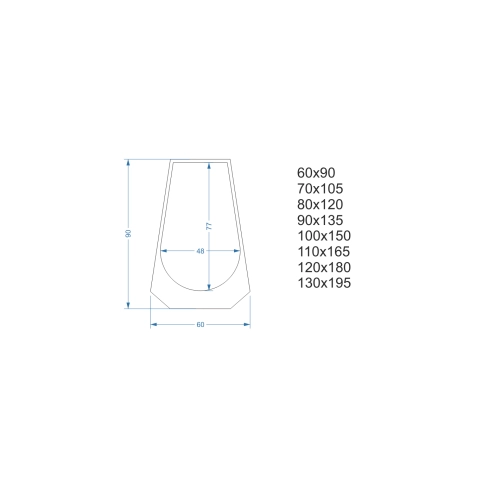 Lustro nieregularne w ramie mdf - ANDANTE